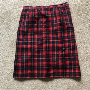 Women's Vintage Pendleton Wool Authentic Macinnes Tartan Plaid Skirt Size 18W